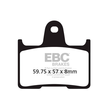 EBC Double-H Superbike Brake Pad - EPFA254HH EBC BRAKE