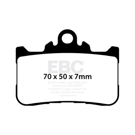 EBC Double-H Superbike Brake Pad - FA759HH EBC BRAKE PAD FT/LF HUSQV