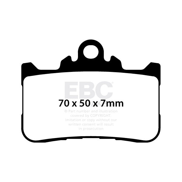EBC Double-H Superbike Brake Pad - FA759HH EBC BRAKE PAD FT/LF HUSQV