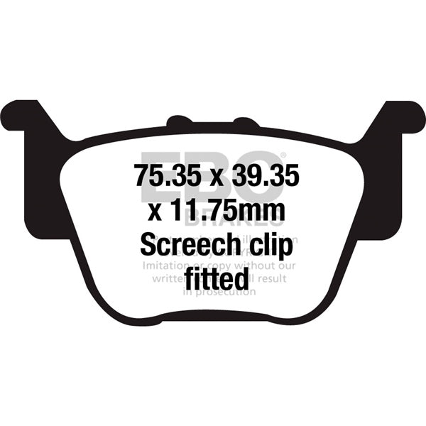 EBC FA714R Brake PAD Rr/lf Kawa