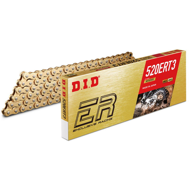 D.I.D 520ERT3-110L GOLD & GOLD CHAIN W/CLIP LINK