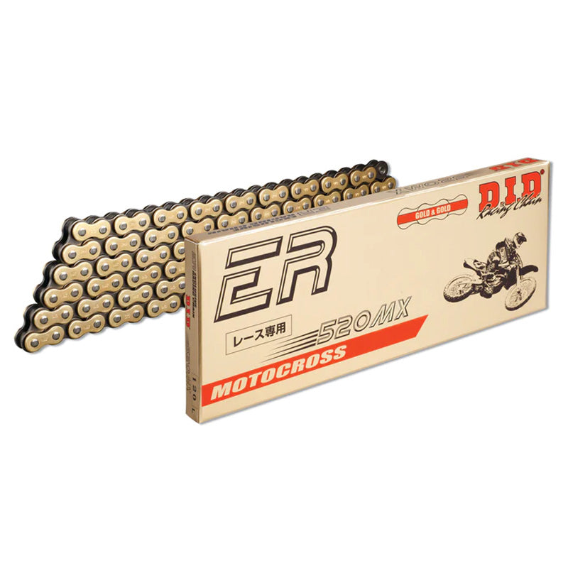 D.I.D 520MX-110L GOLD & BLACK CHAIN W/CLIP LINK