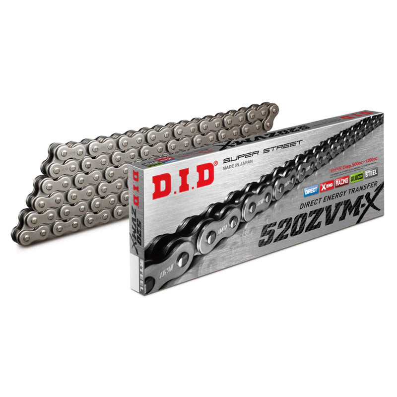 D.I.D 520ZVMX-110L SILVER CHAIN W/RIVET LINK