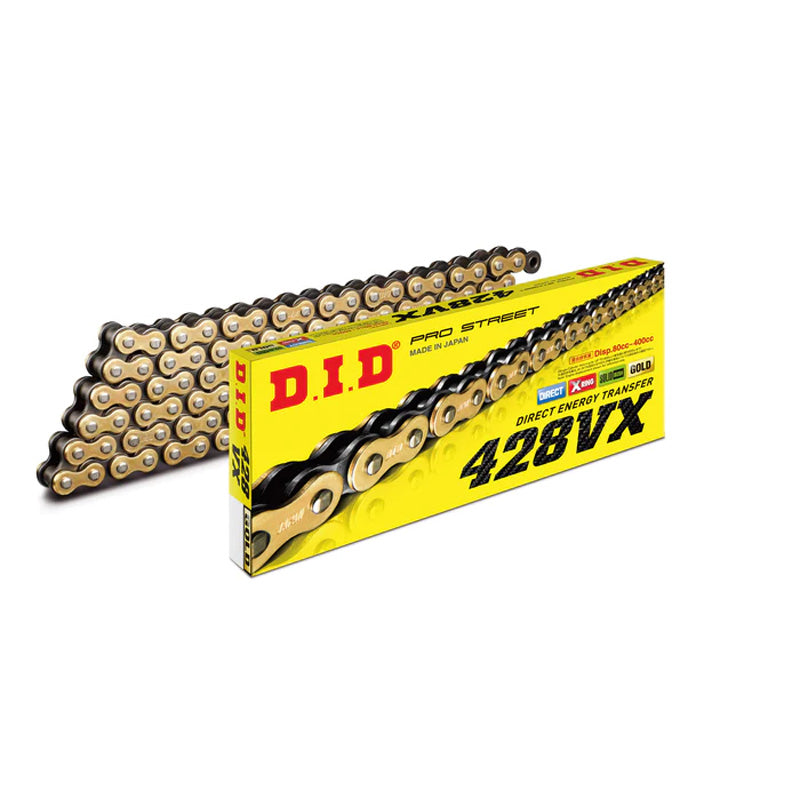 D.I.D 428VX-110L GOLD & BLACK CHAIN W/PRESS-FIT LINK