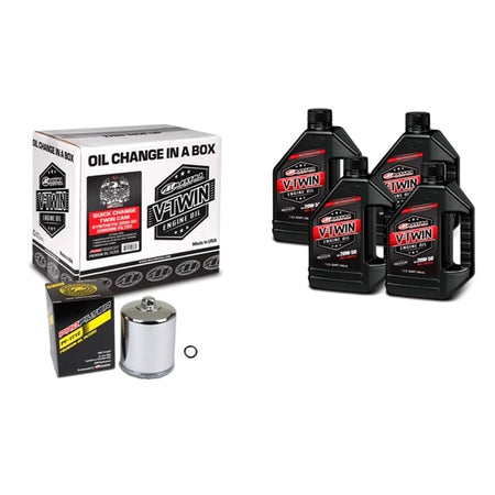 Maxima OIL Change KIT V-twin CAM Synt 20W50
