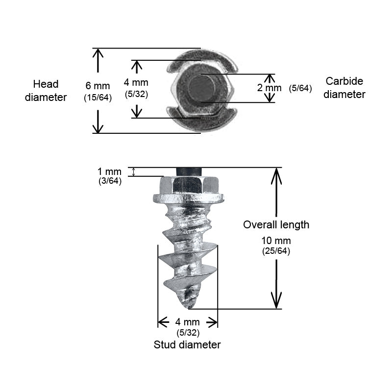 iGrip SS - FLANGED STUDS (8MM) 100 PCS
