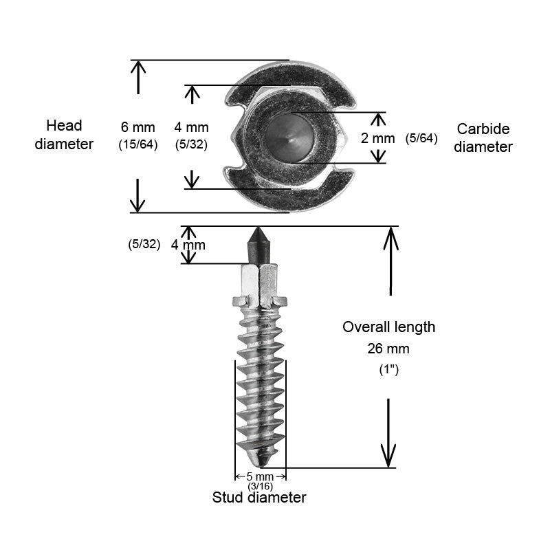 iGrip SS - FLANGED STUDS (28MM) 100 PCS