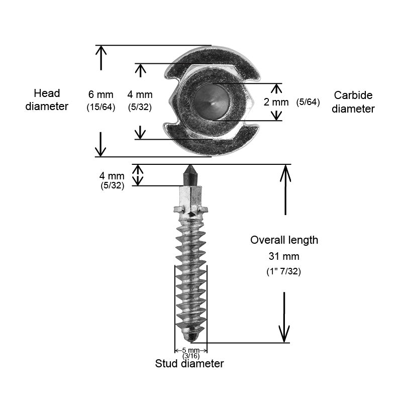 iGrip SS - FLANGED STUDS (32MM) 100 PCS