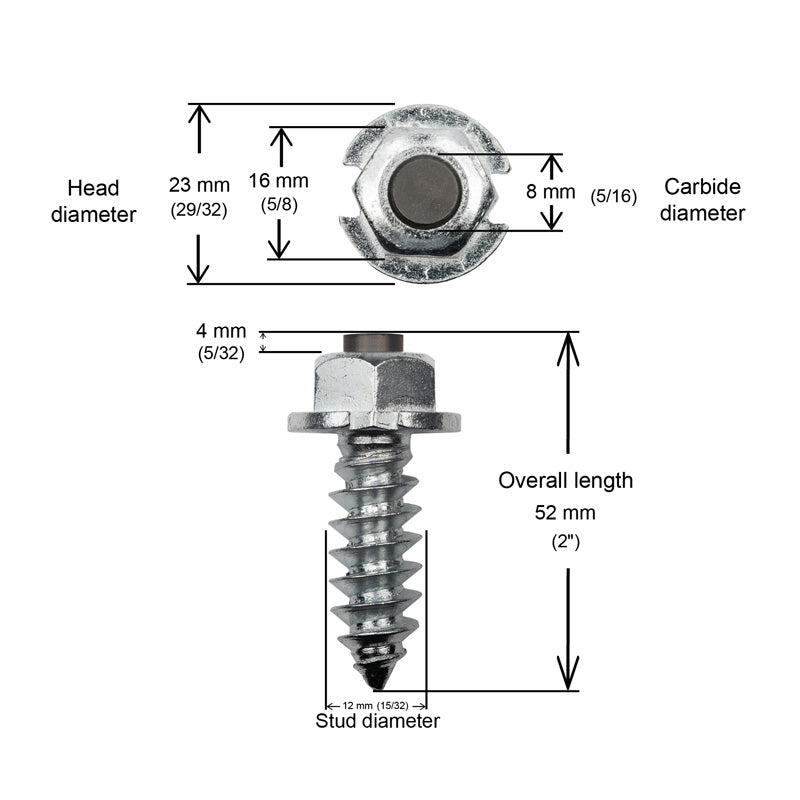 iGrip SS - FLANGED STUDS (50MM) 500 PCS