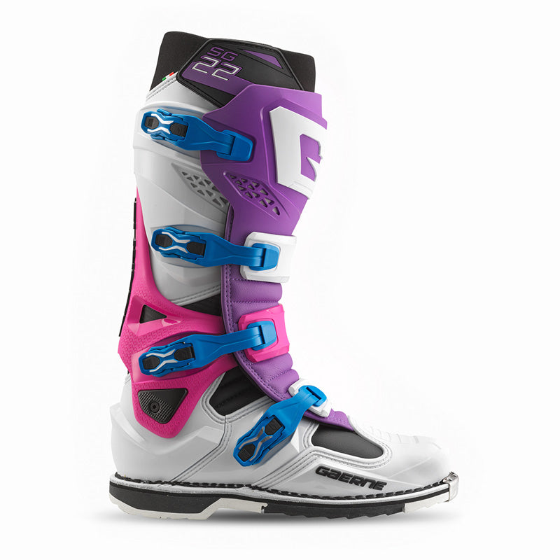 Gaerne SG-22 MX BOOTS - Purple/White/Pink