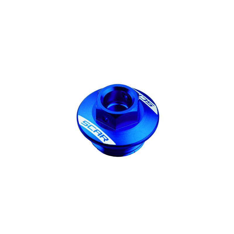 Scar OIL FILLER PLUG (HONDA/YAMAHA) BLUE