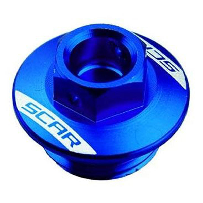 Scar OIL FILLER PLUG (KAWASAKI/SUZUKI) BLUE