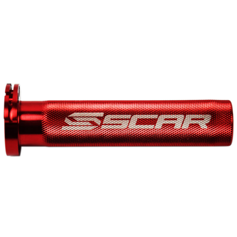 Scar ALUMINUM THROTTLE TUBE WITH BEARING (KAWASAKI/SUZUKI/YAMAHA) 4T - RED