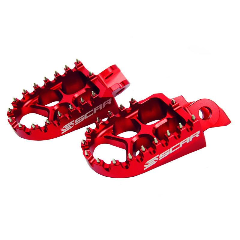Scar FOOTPEGS EVO (HONDA/KAWASAKI) RED