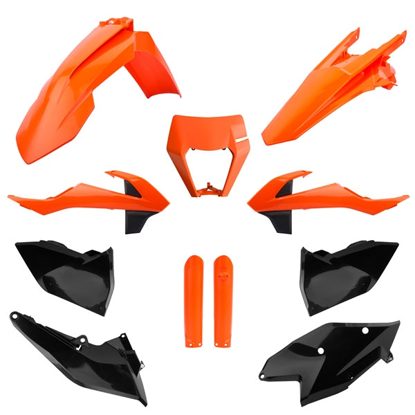 Polisport Plastic KIT Comp Og/bk KTM