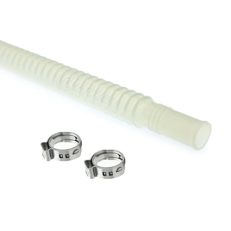 Quantum CLEAR CORRUGATED FLEXIBLE HOSE LINE & CLAMPS FOR FUEL PUMP ASSEMBLY HARLEY-DAVIDSON