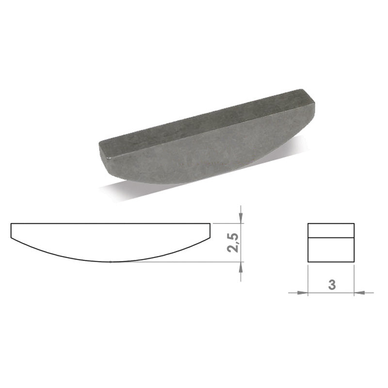 MS24 WOODRUFF KEY - GY6 50