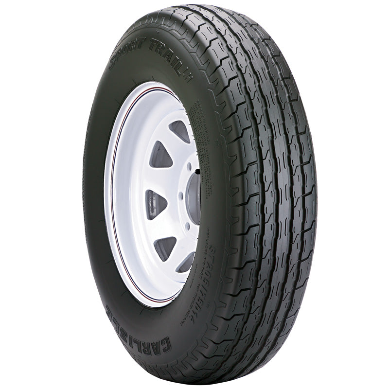 Carlisle Radial Trail HD Trailer Tire & Rim | ST235/80R16 LRE | 16x6 | 8/6.5 | White