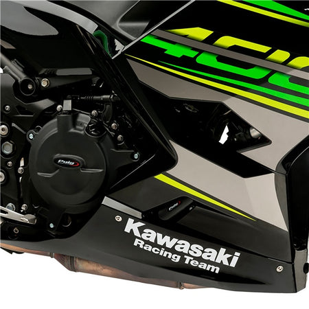 Puig Engine Cover Track BK Kawa