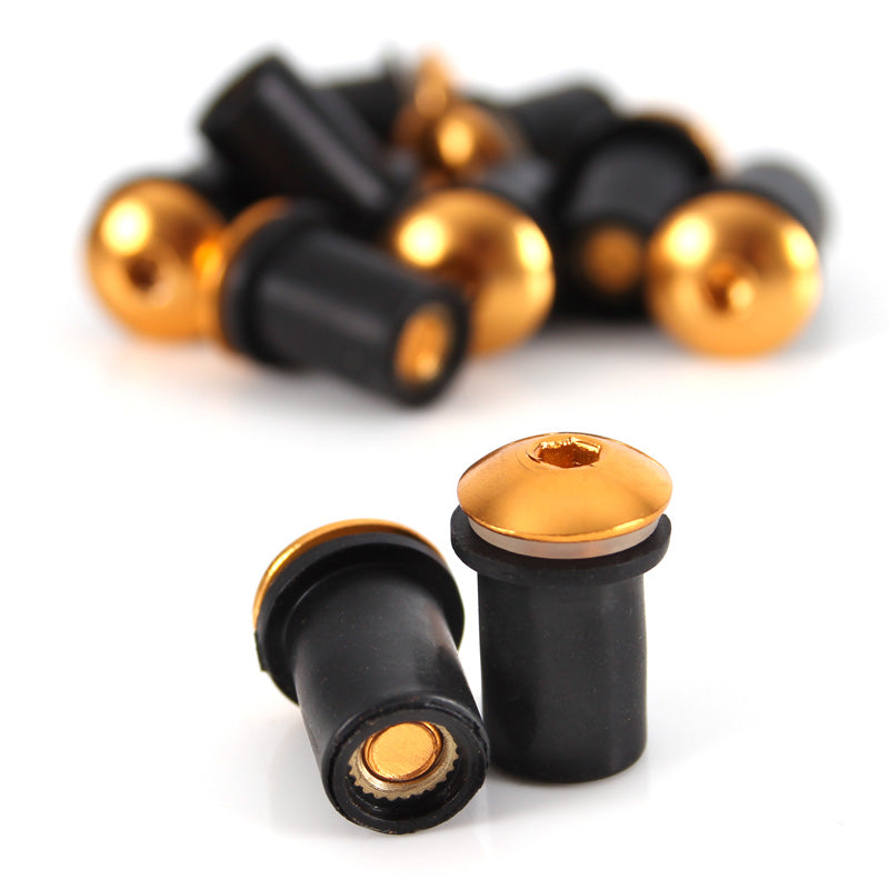 ITL WINDSCREEN BOLT KIT WITH WELLNUT (GOLD)
