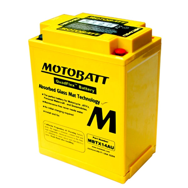 Motobatt MBTX14AU Battery Quadflex
