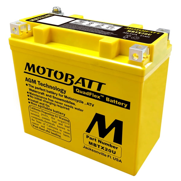 Motobatt MBTX20U Battery Quadflex