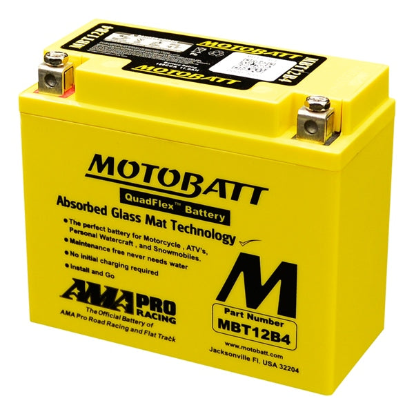 Motobatt MBT12B4 Battery Quadflex