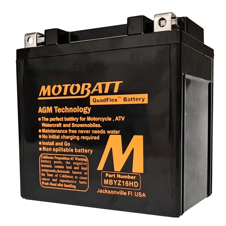 Motobatt MBYZ16HD Battery Quadflex