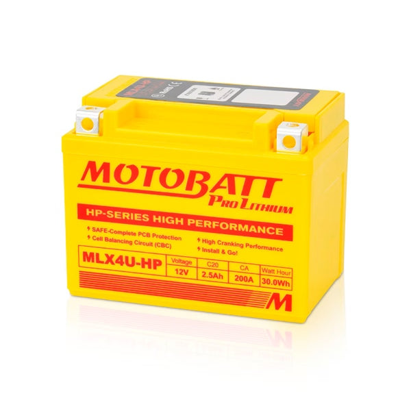 Motobatt MLX4U-HP Battery PRO Lithium