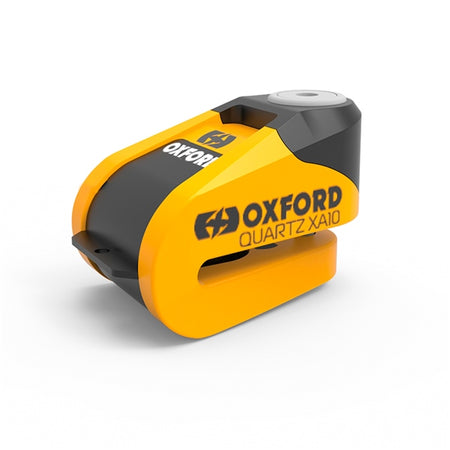 OxfordProducts Disc Lock QTZ Alarm XA10 10MM PIN Ye/bk