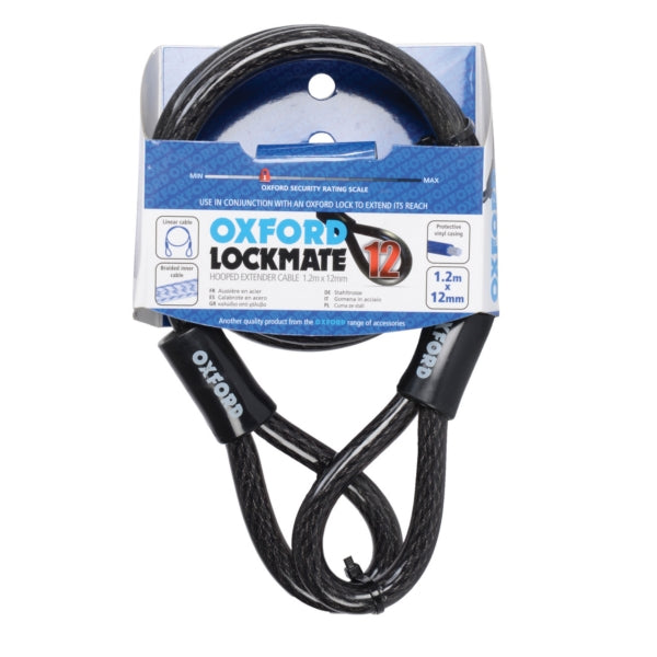 OxfordProducts Cable Lock Mate12 1.2mx12mm SI Oxford