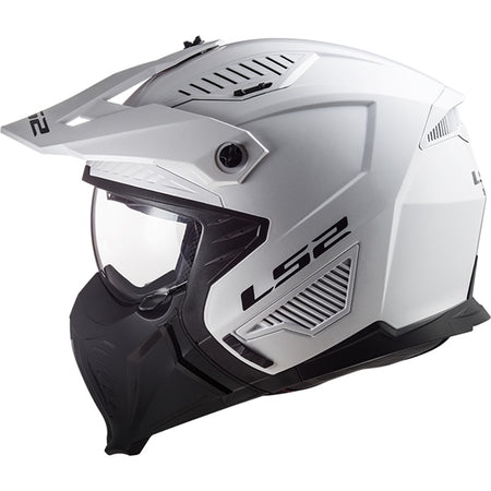 LS2 Helm Drifter Solid Gloss WH S