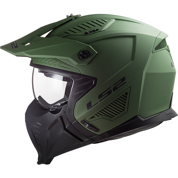 LS2 Helm Drifter Solid MAT Military GR L
