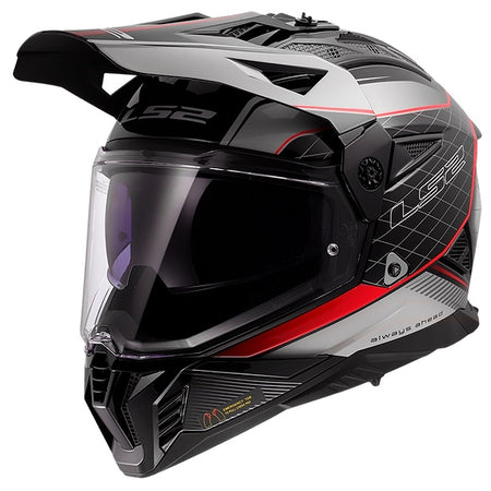 LS2 Helm Blaze II Merid W/sunv Bk/lgy/rd M