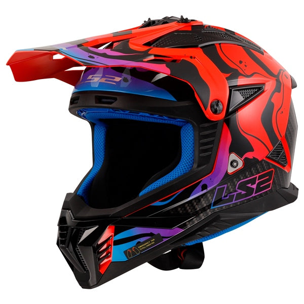 LS2 Helm Gate II Wash Gloss Rd/bl/pr