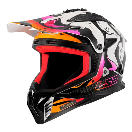 LS2 Helm Gate II Wash Gloss Wh/og/pr 3XL