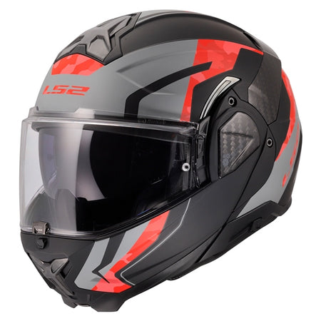 LS2 Helm Advant II Glide MAT Bk/gy/rd XS