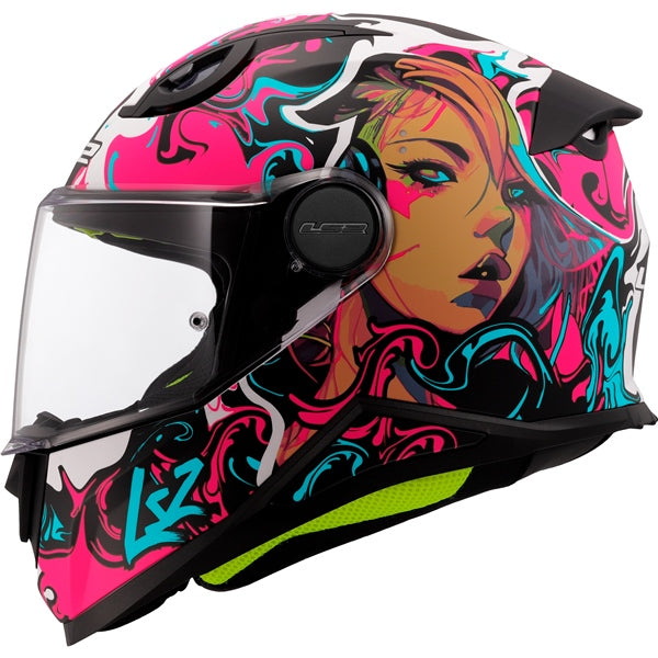 LS2 Helm KID Cyberg MAT PU Cyan