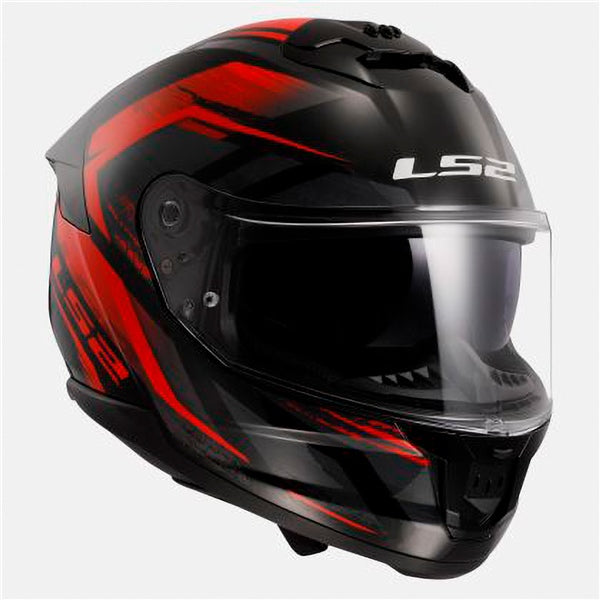 LS2 Helm Stream II Fury Gloss Bk/rd S