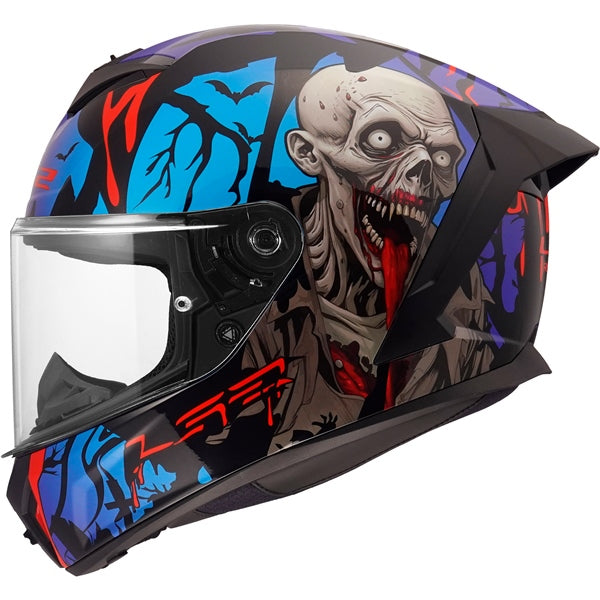 LS2 Helm Rapid III Zombie II Bk/rd/bl S