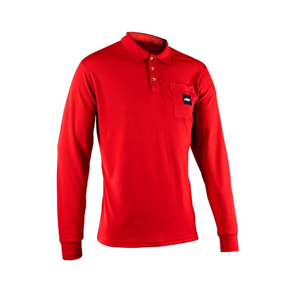 Leatt Shirt Polo Long Team Chili RD 3XL