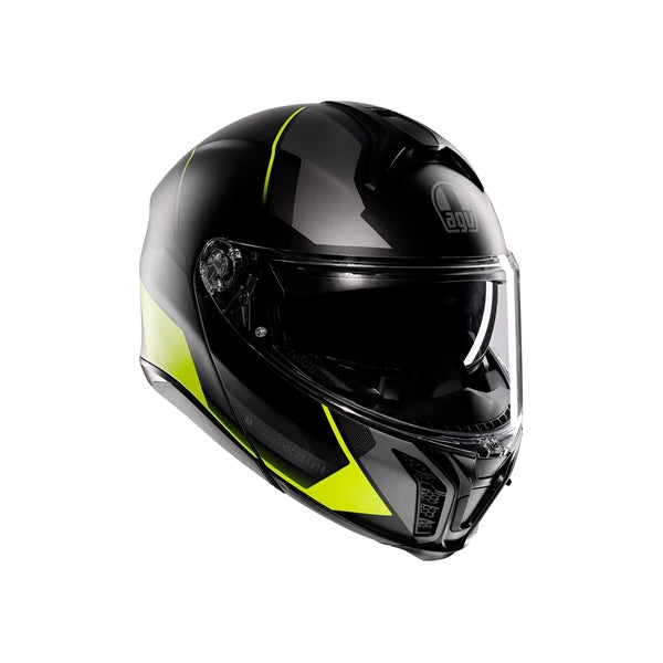 AGV Helm T-modular Percep MAT Bk/fluo YE