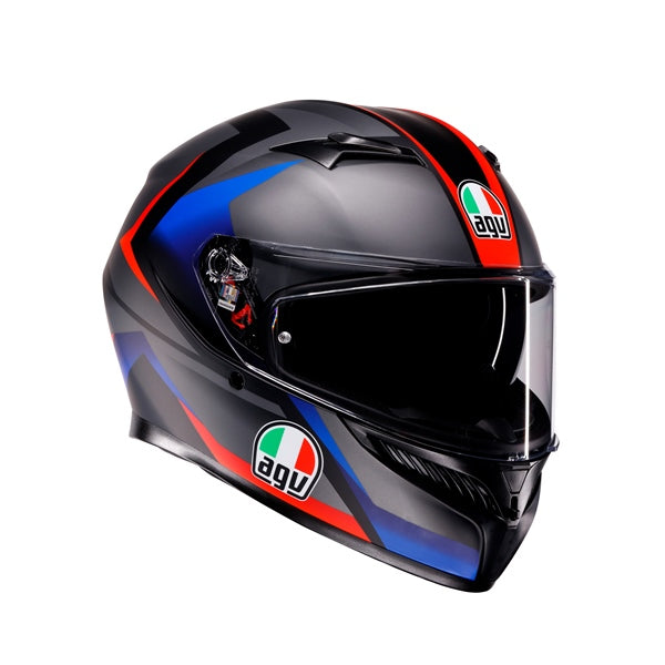 AGV Helm K3 Striga MAT Bk/bl/rd 2XL