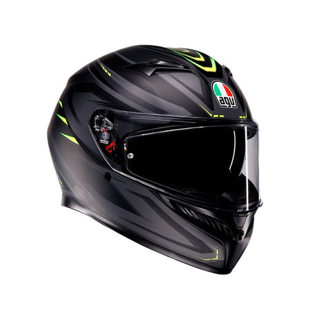 AGV Helm K3 Syth MAT Bk/fluo YE XL