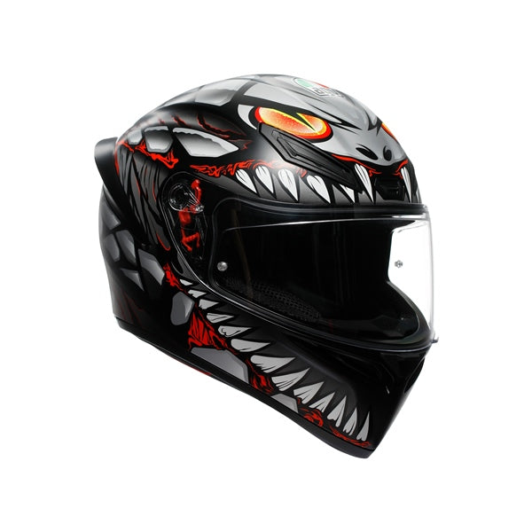 AGV Helm K1 S Lyzard MAT Bk/gy/rd