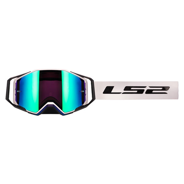 LS2 Gogg Netic WH W/iridium Visor HVS GR