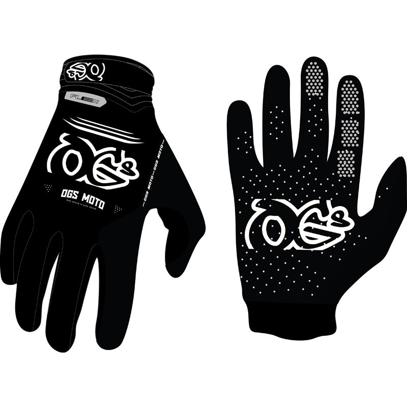 Ogs FLEX MX JUNIOR GLOVES WHITE/BLACK (L)