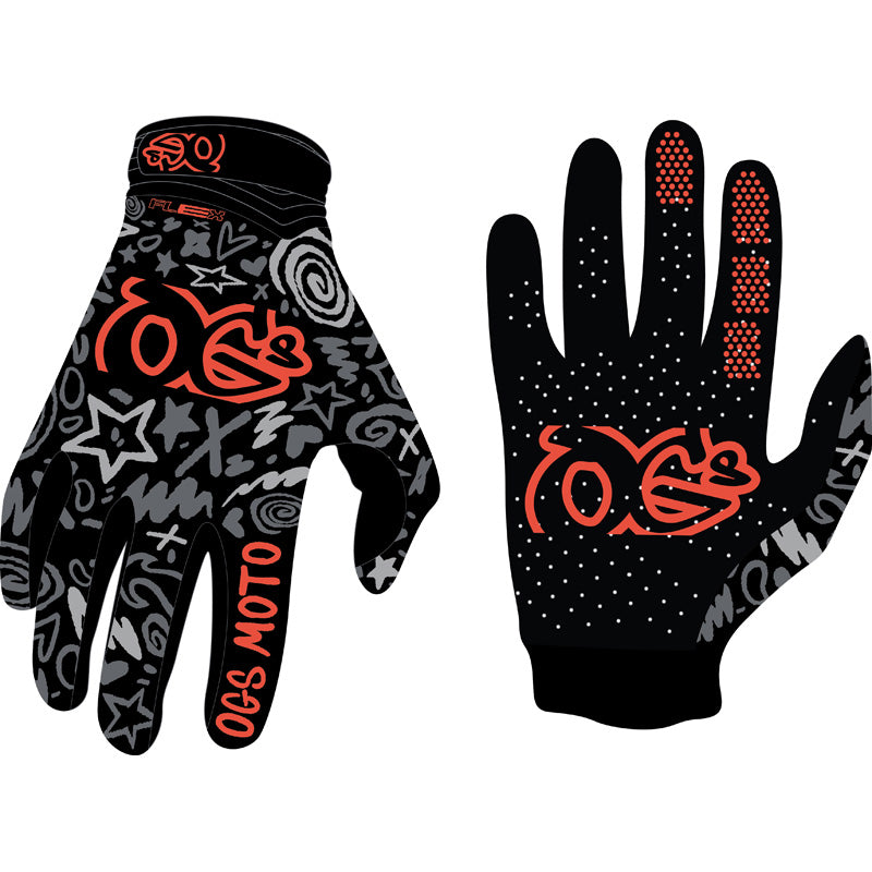 Ogs FLEX MX GLOVES DOODLE/PUNK (2XL)