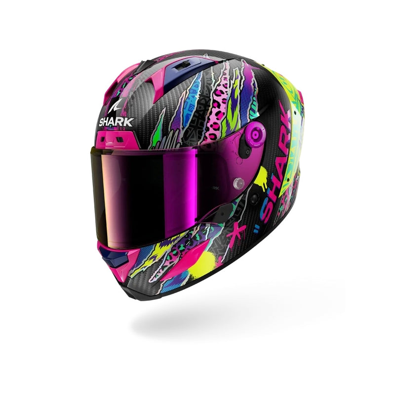 Shark Shark Aeron Fawn Helmet - Violet/Yellow -