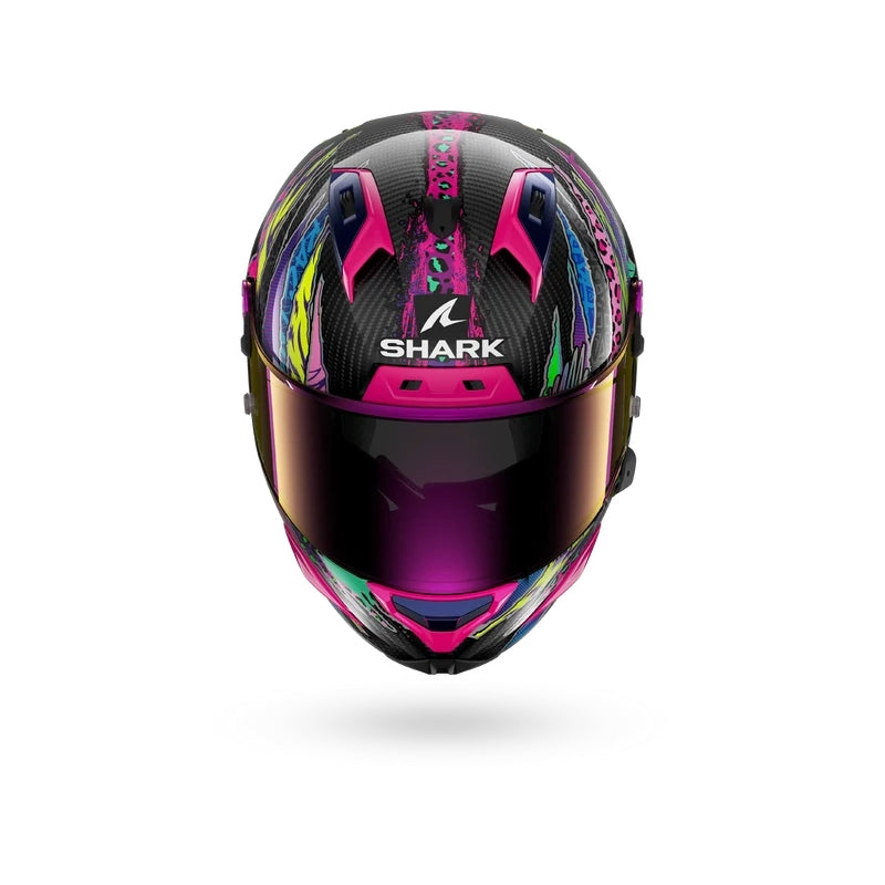 Shark Shark Aeron Fawn Helmet - Violet/Yellow -